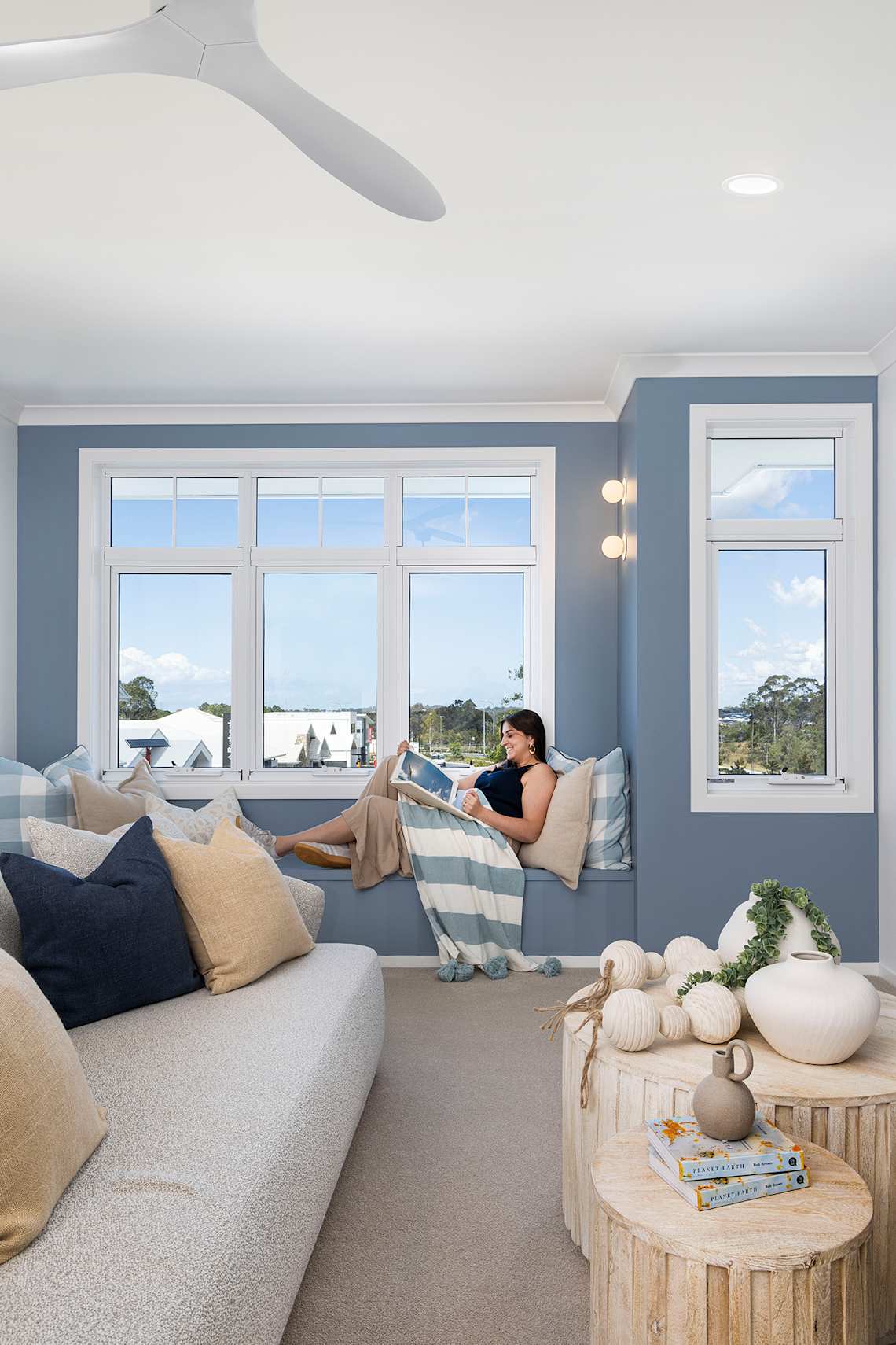 Double Storey Home Designs with Reading Nook