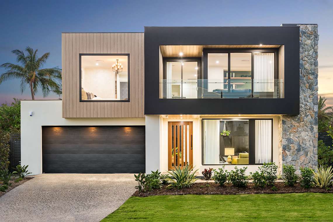 Monterey 37 house design with Cube facade - Gold Coast Home Builders