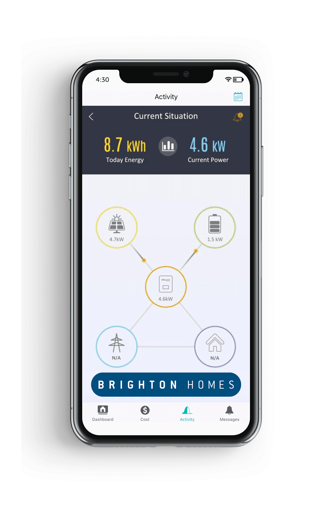 solar power app on mobile phone