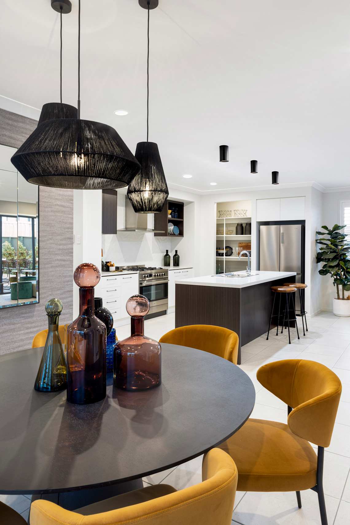 Flame 27 home design dining/living in Contempo style