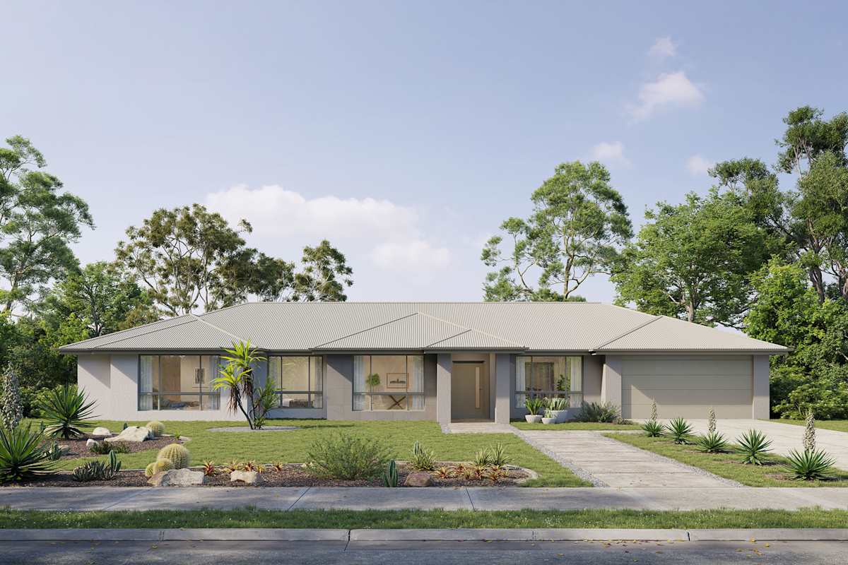 Flora house design with ash facade