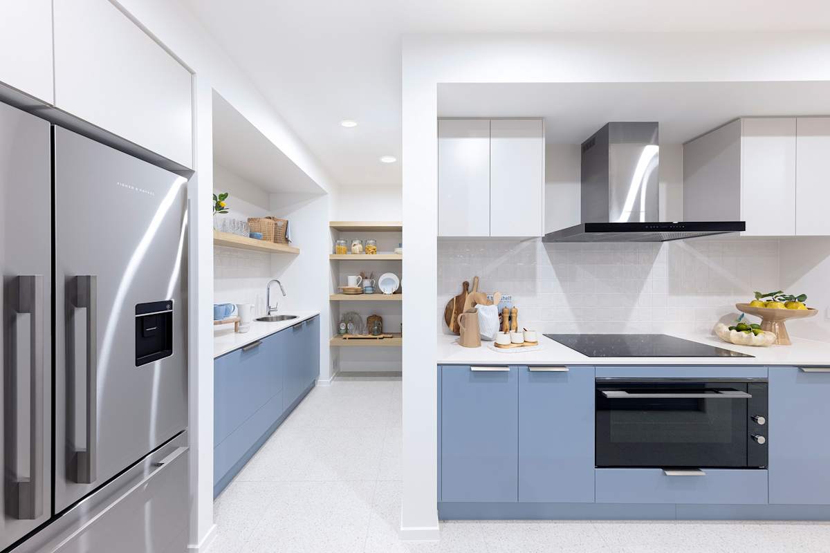 Preston 35 Display. Coastal Design Style. Kitchen