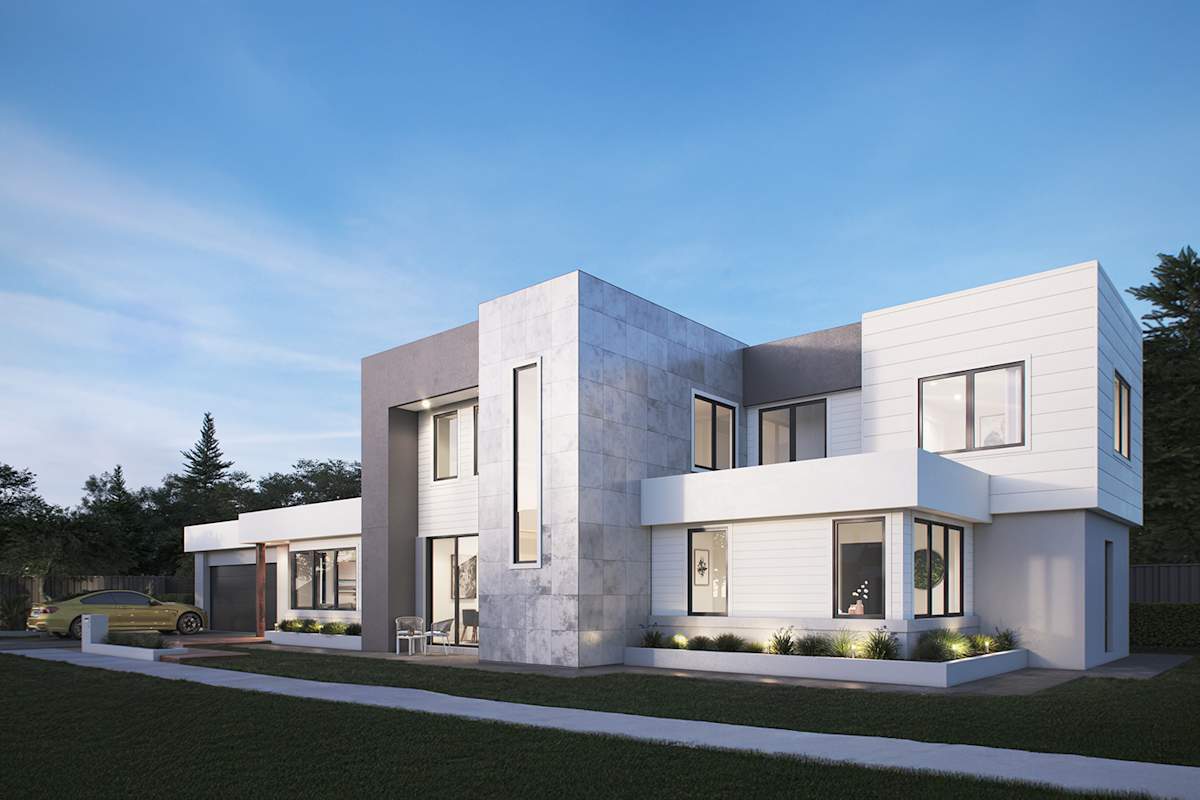 Ashton 32 house with cube facade