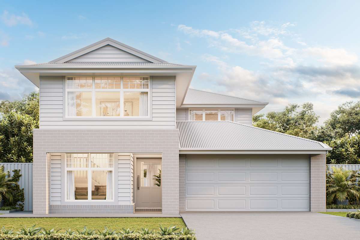 aston 28 house design with hampton facade