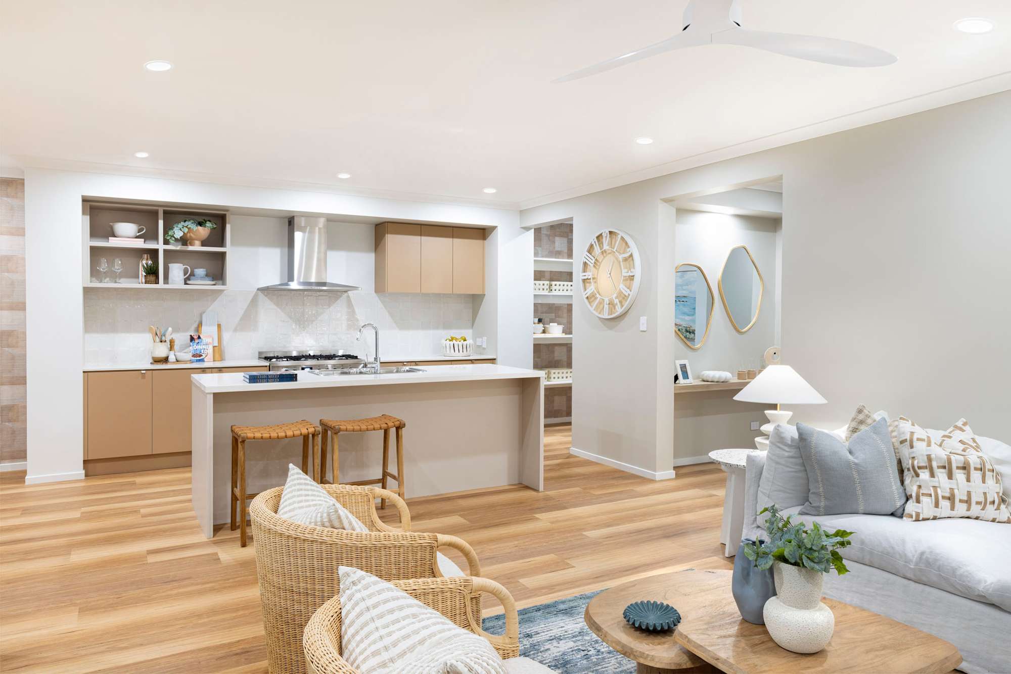 Celeste 30 home design kitchen. Coastal design style.