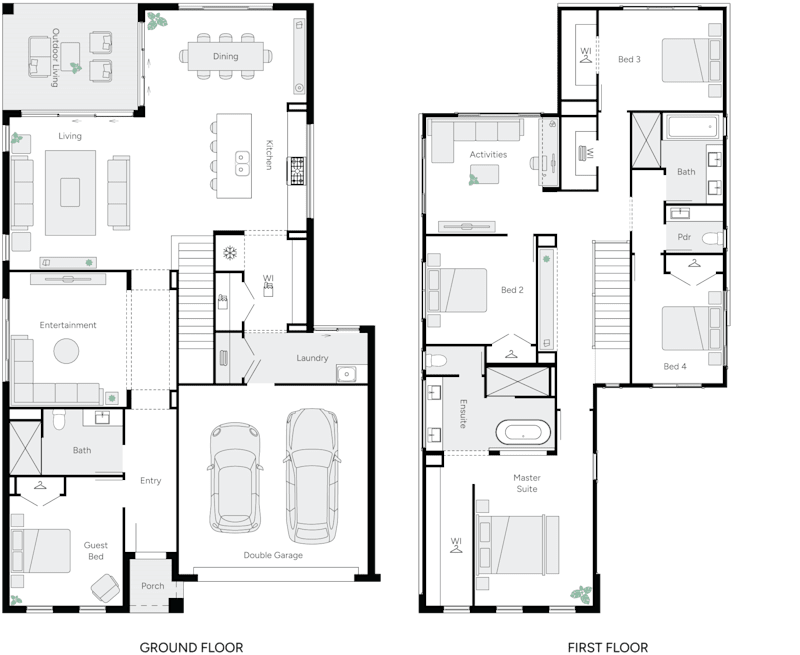 Aria 37 Double Storey House Floor Plan
