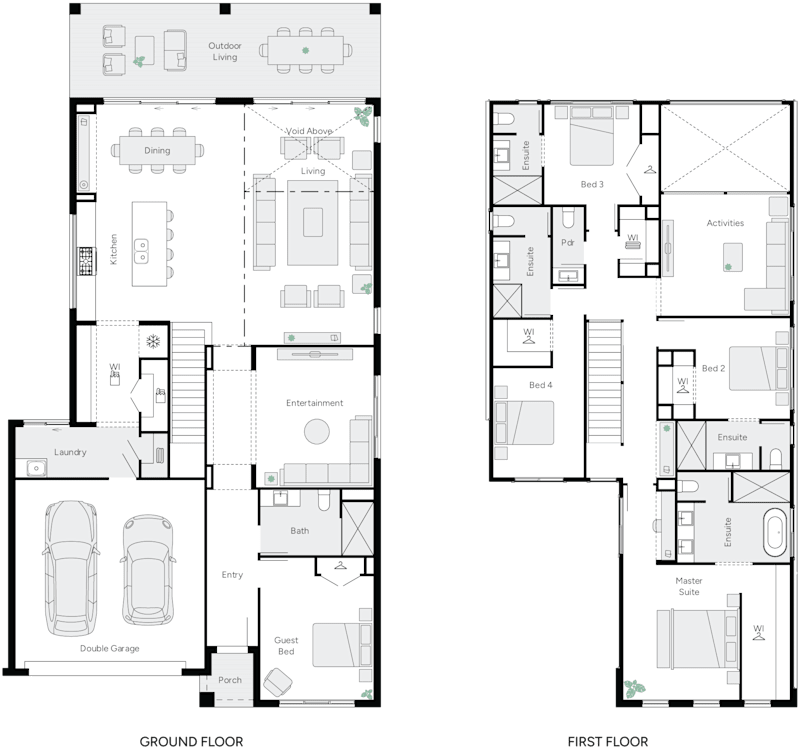 Aria 42 Double Storey House Floor Plan