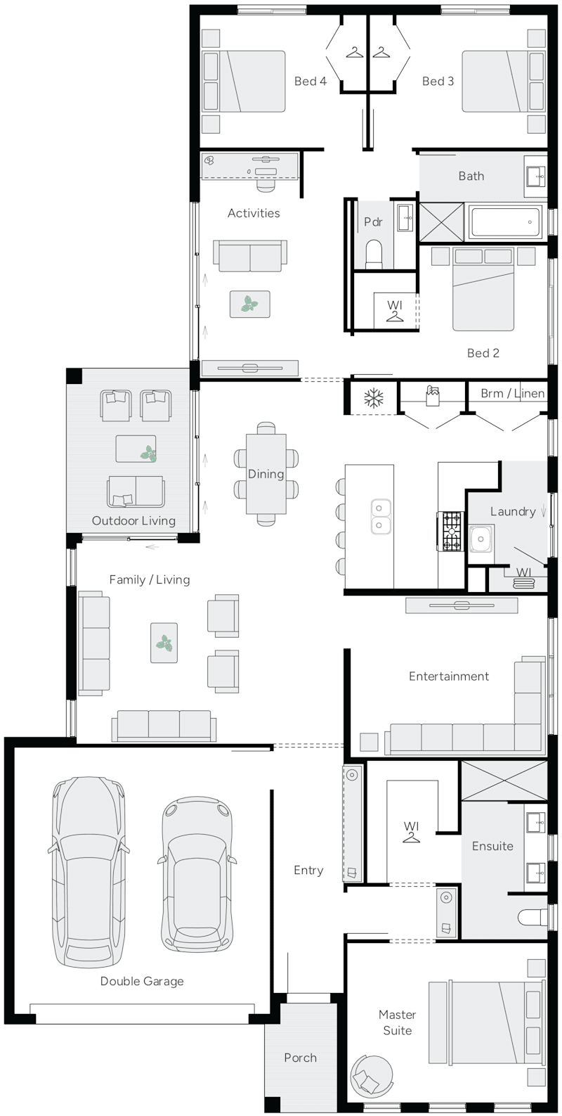 Aveline 27 Single Storey House Floor Plan