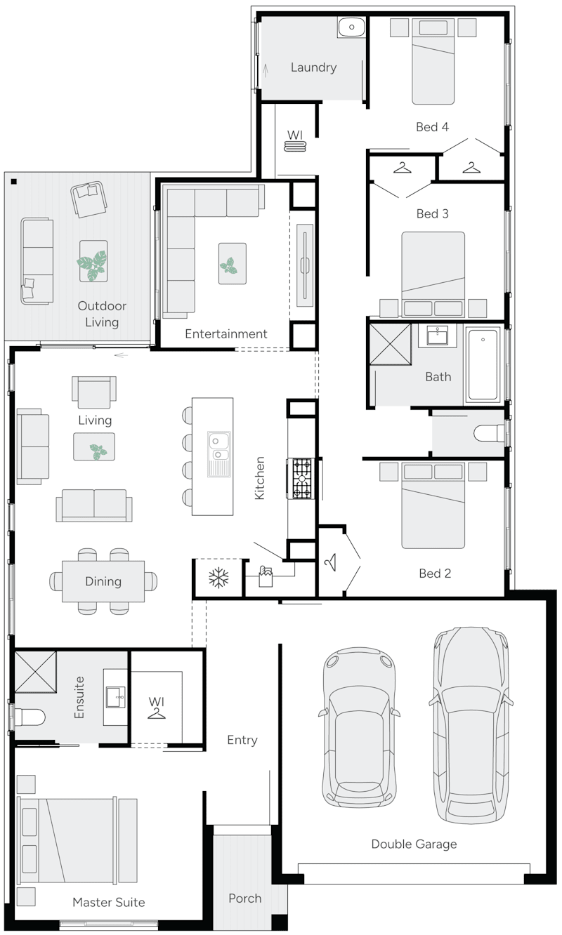 Bounty 22 Single Storey House Floor Plan