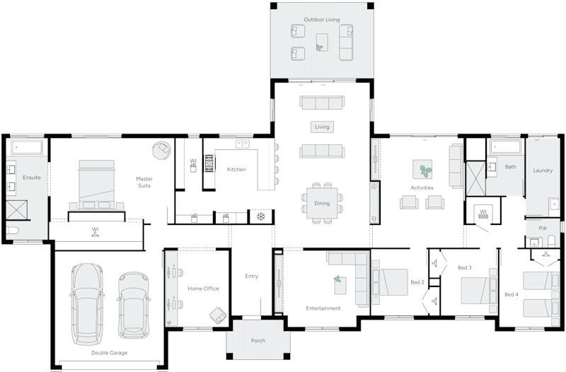 Bronte 37 Single Storey House Floor Plan