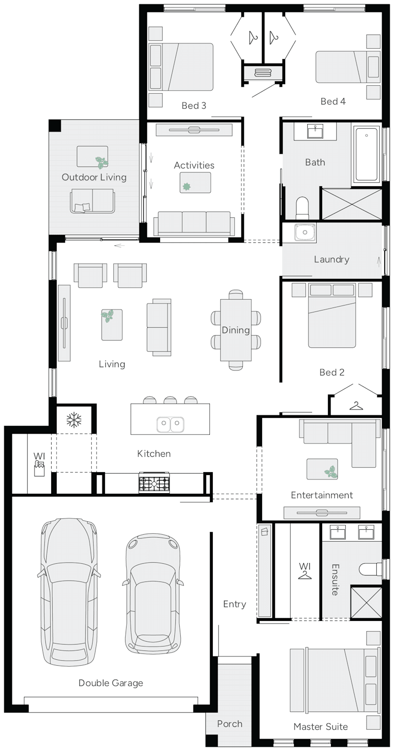Capri 23 Single Storey House Floor Plan