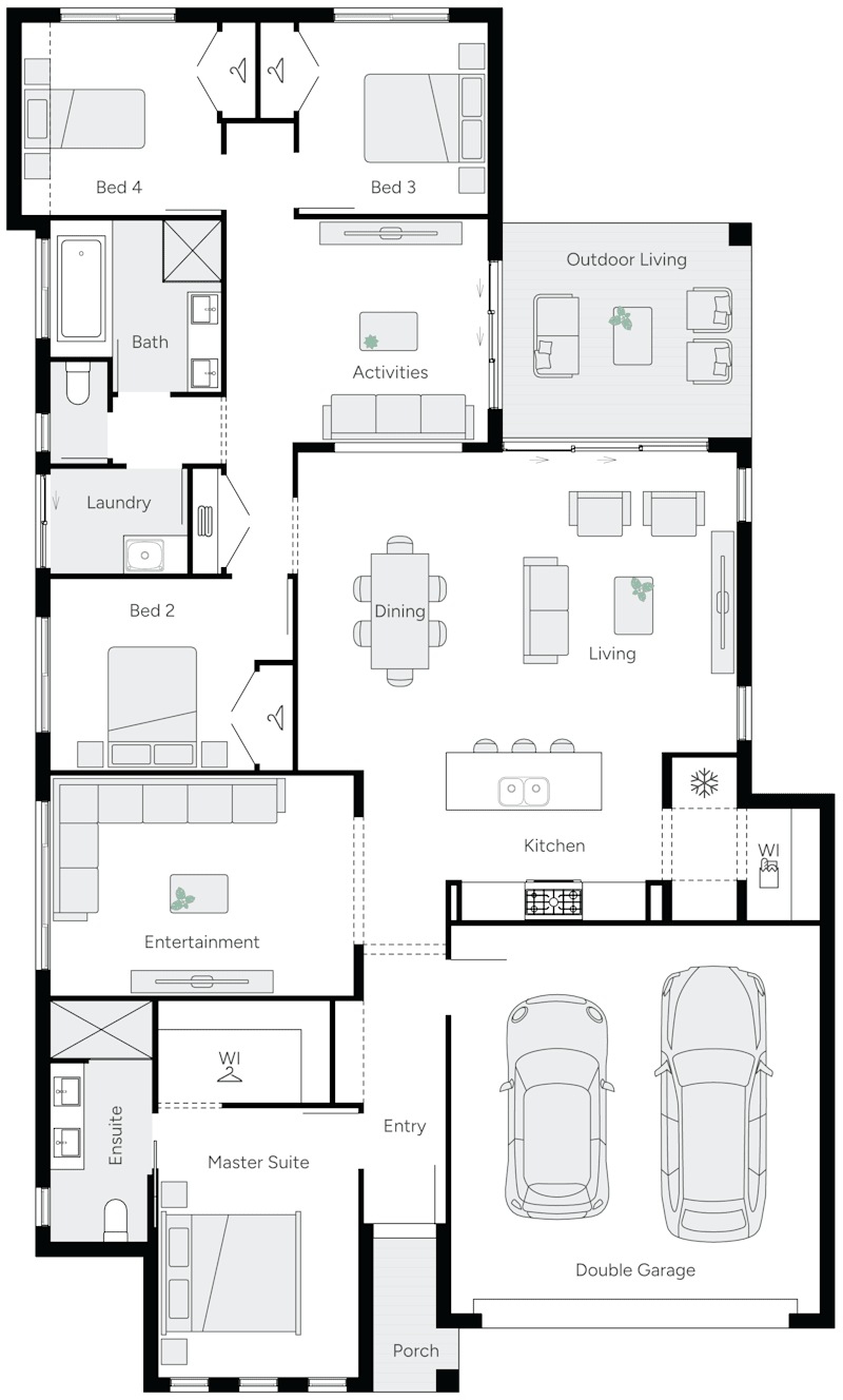 Capri 25 Single Storey House Floor Plan