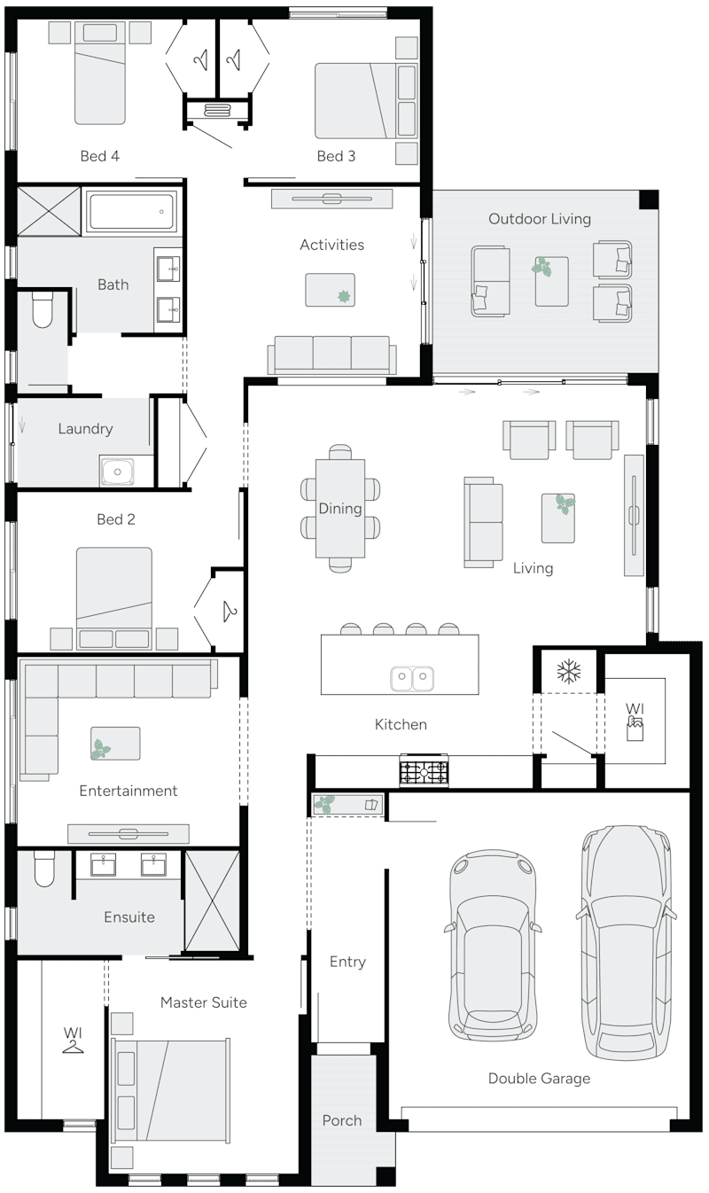 Capri 27 Single Storey House Floor Plan