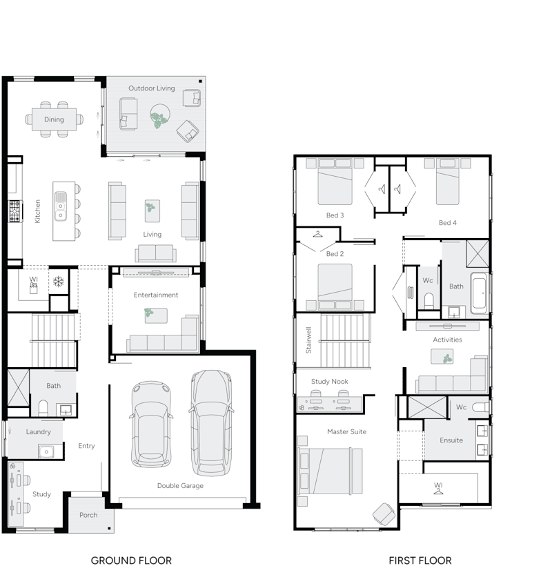 Celest 30 Double Storey House Floor Plan