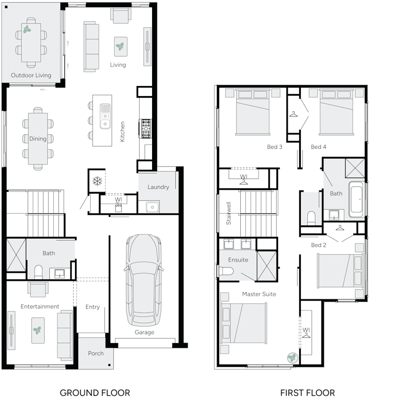 Clover 24 Double Storey House Floor Plan