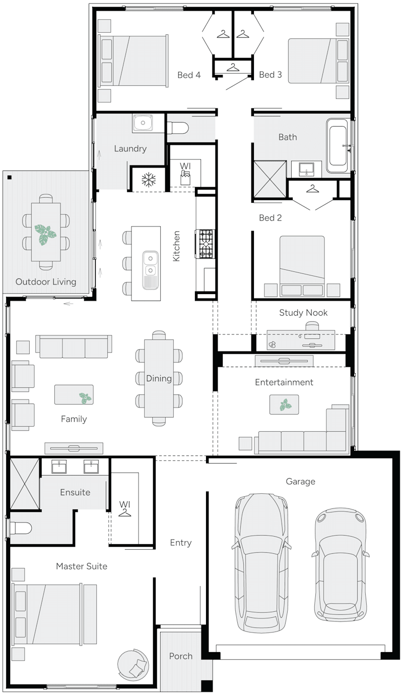Cosmo 24 Single Storey House Floor Plan