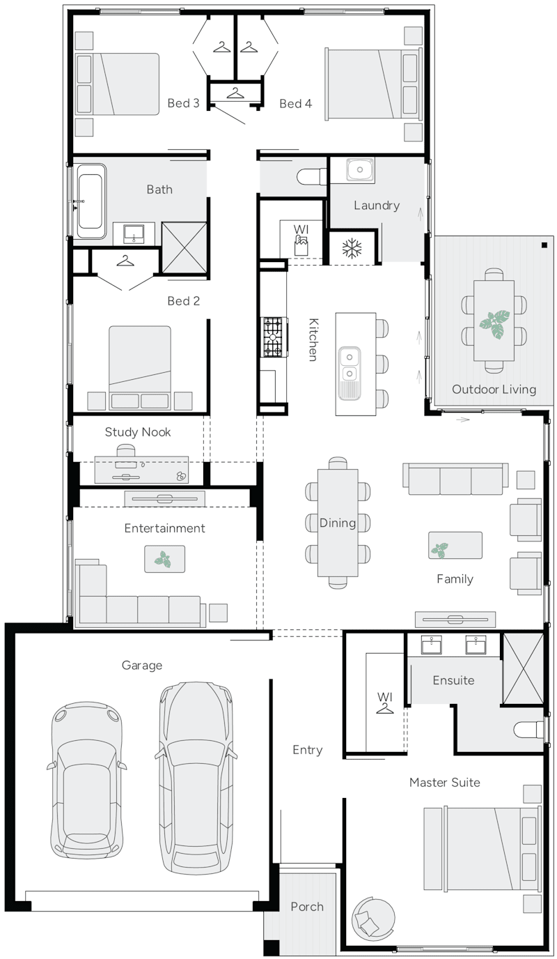 Cosmo 24 Single Storey House Floor Plan