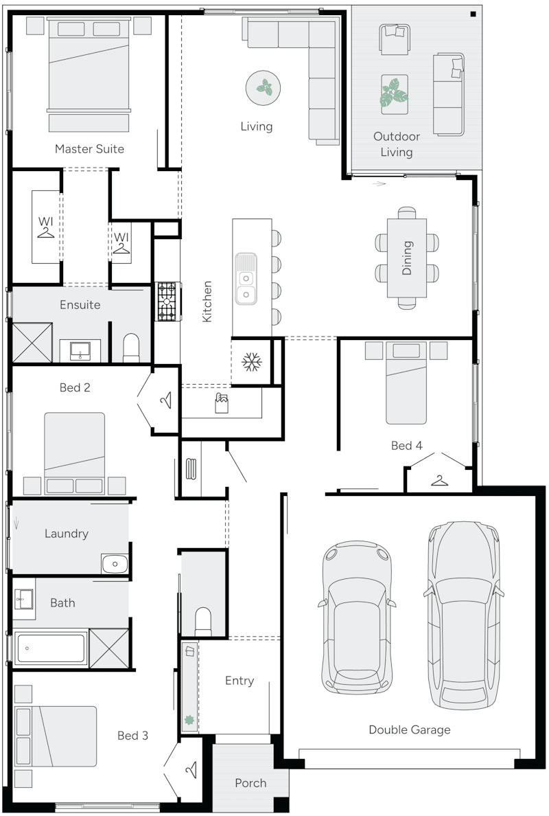 Courage 22 Single Storey House Floor Plan