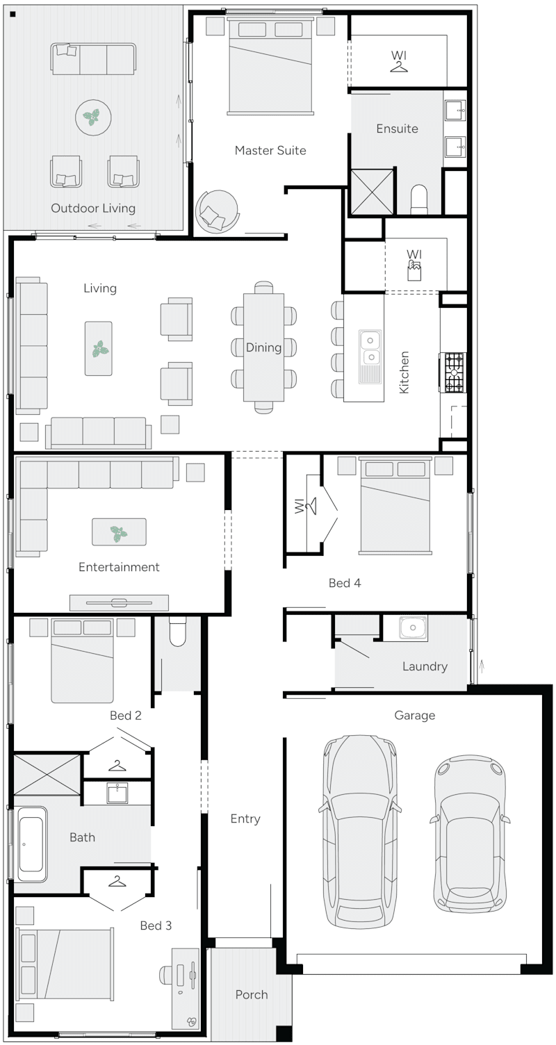 Dusk 27 Single Storey House Floor Plan