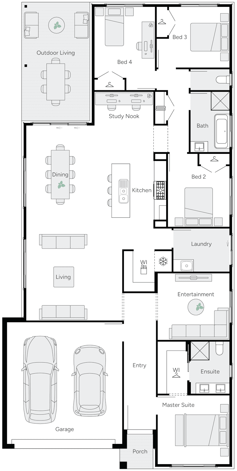 Eden 26 Single Storey House Floor Plan