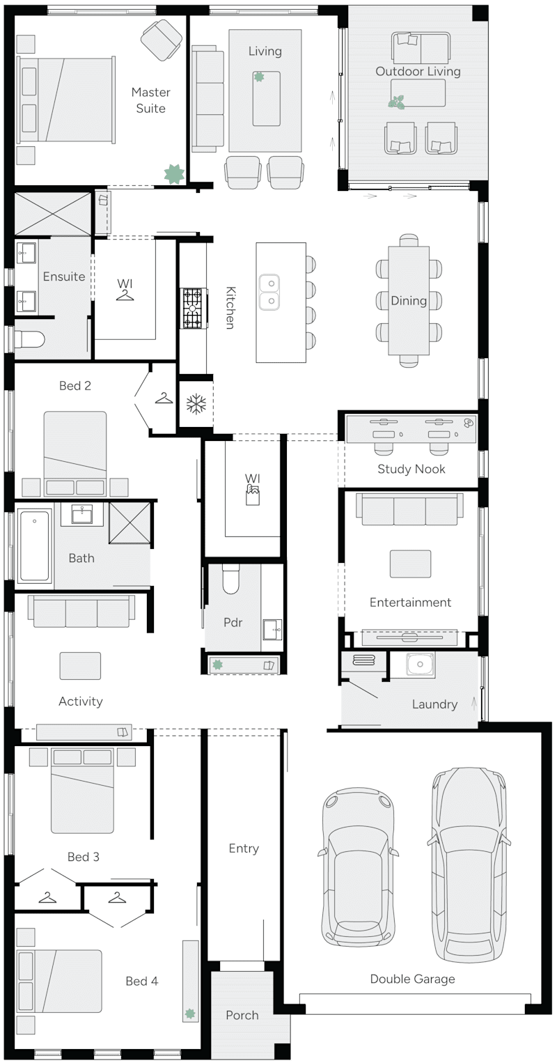 Evie 27 Single Storey House Floor Plan