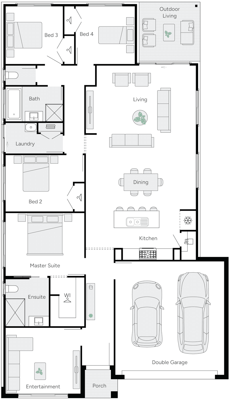 Faith 24 Single Storey House Floor Plan