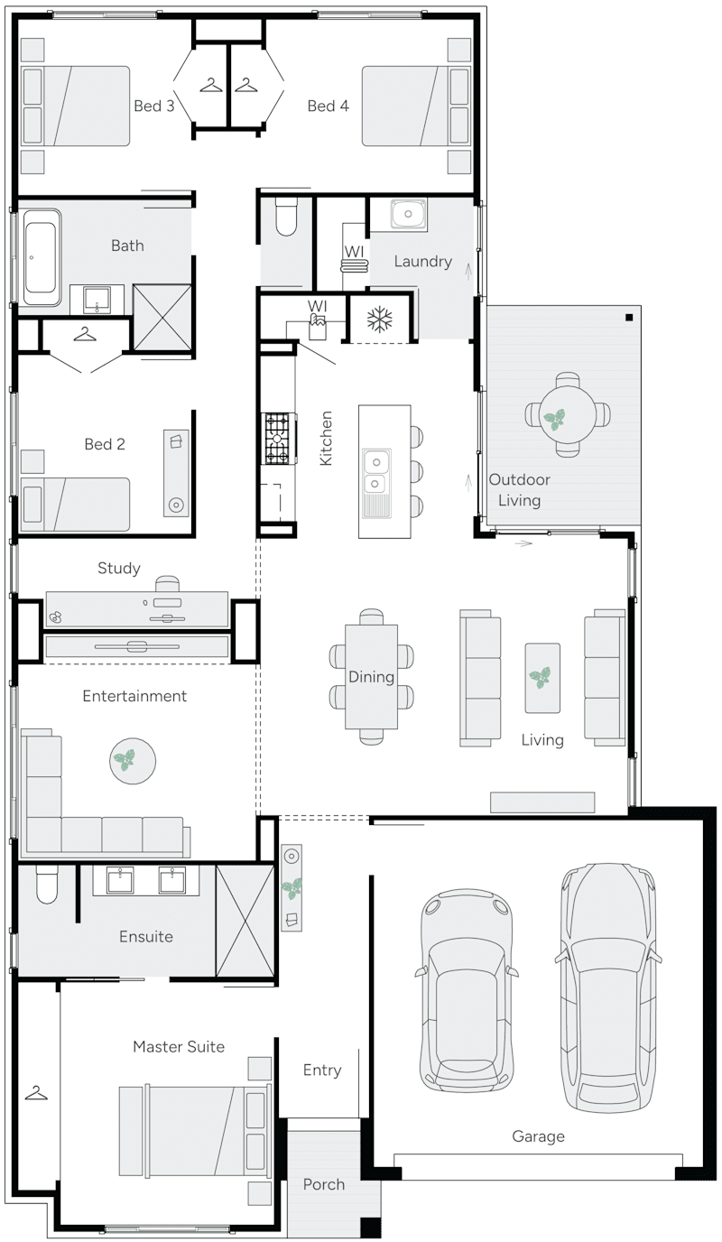 Wave 24 Single Storey House Plan