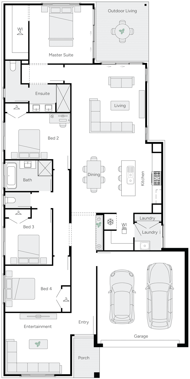 Violet 27 Single Storey House Floor Plan