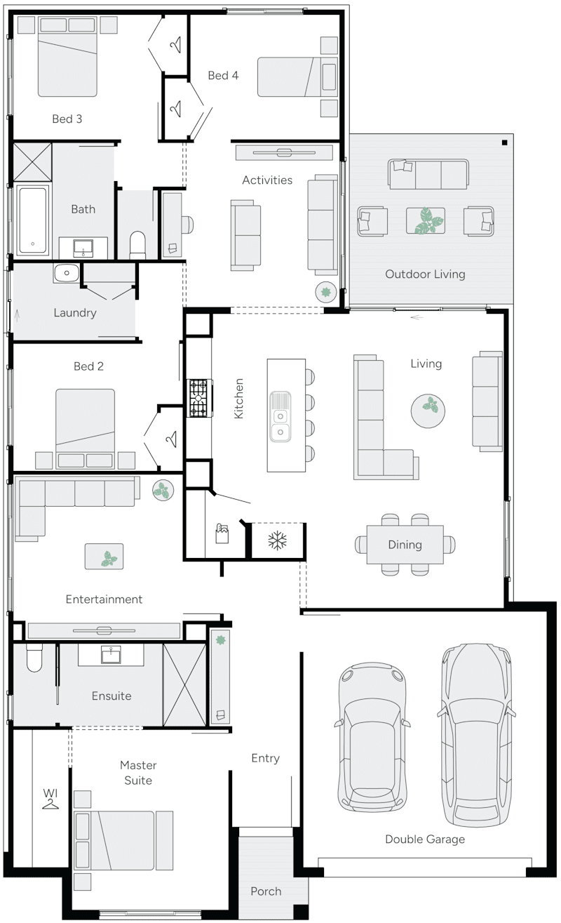 Tranquility Single Storey House Floor Plan