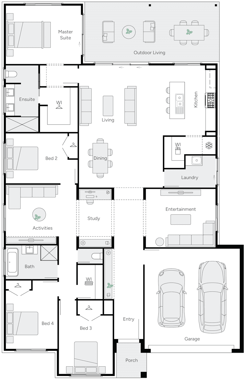 River 30 Single Storey House Floor Plan