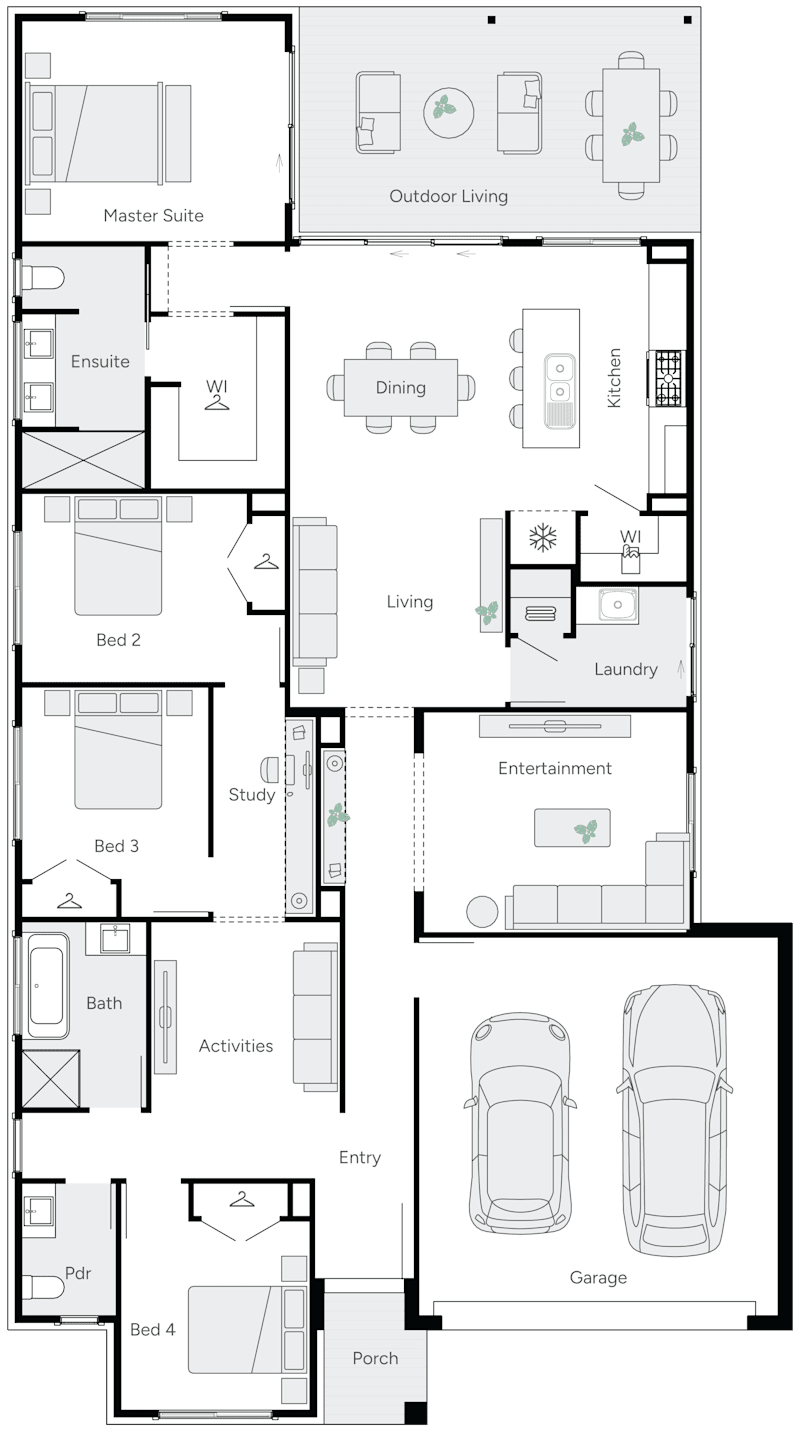River 27 Single Storey House Floor Plan
