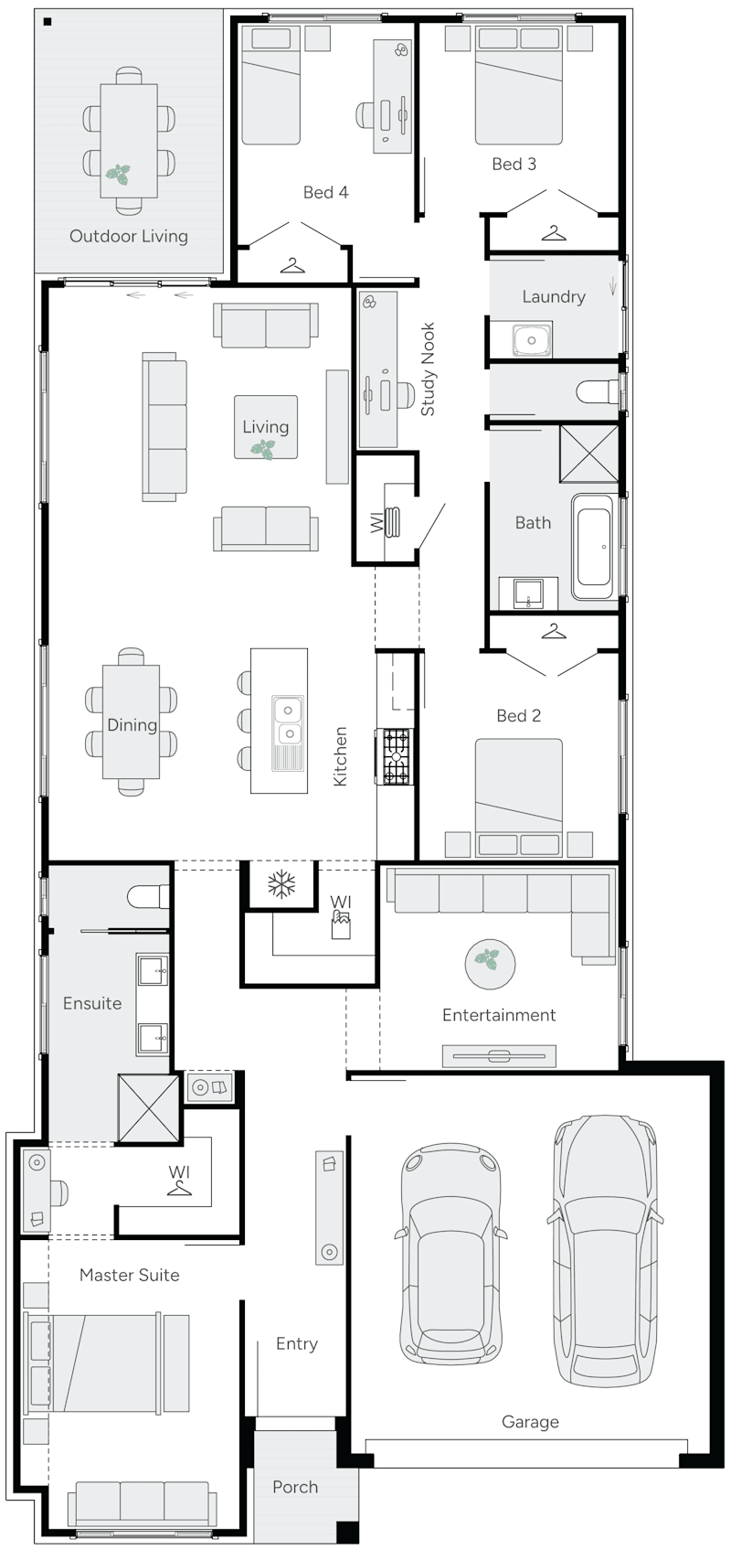 Raine 26 Single Storey House Floor Plan