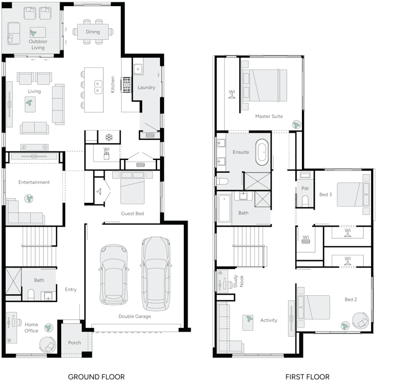 Harvey 34 Double Storey House Floor Plan