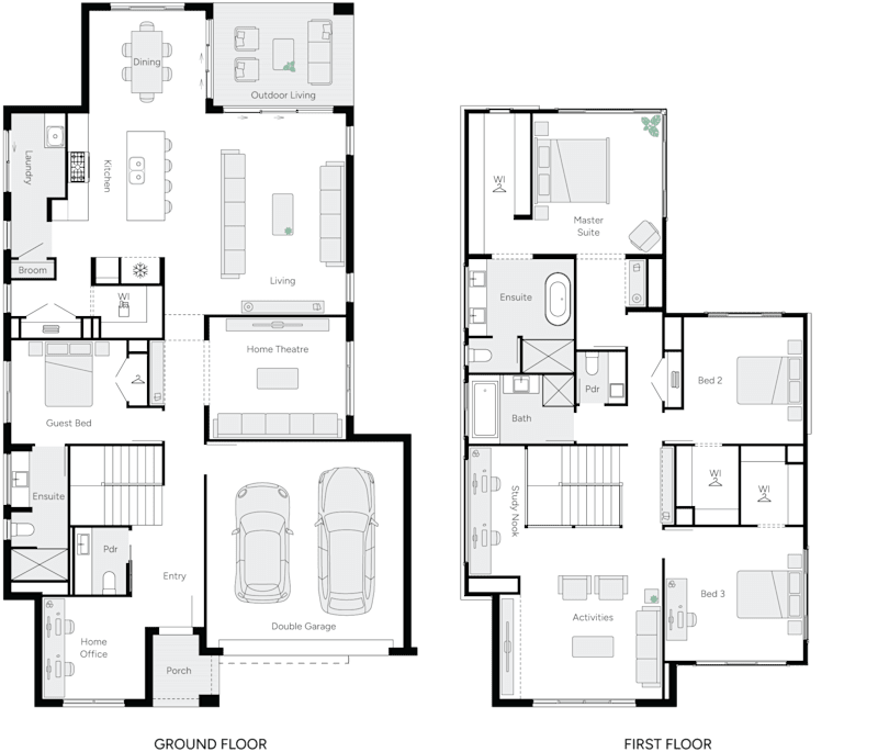 Harvey 37 Double Storey House Floor Plan