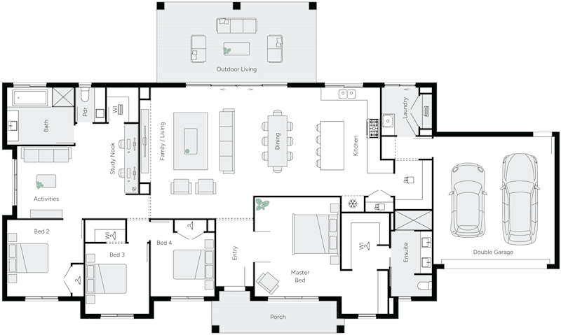 Hunter 31 Single Storey House Floor Plan