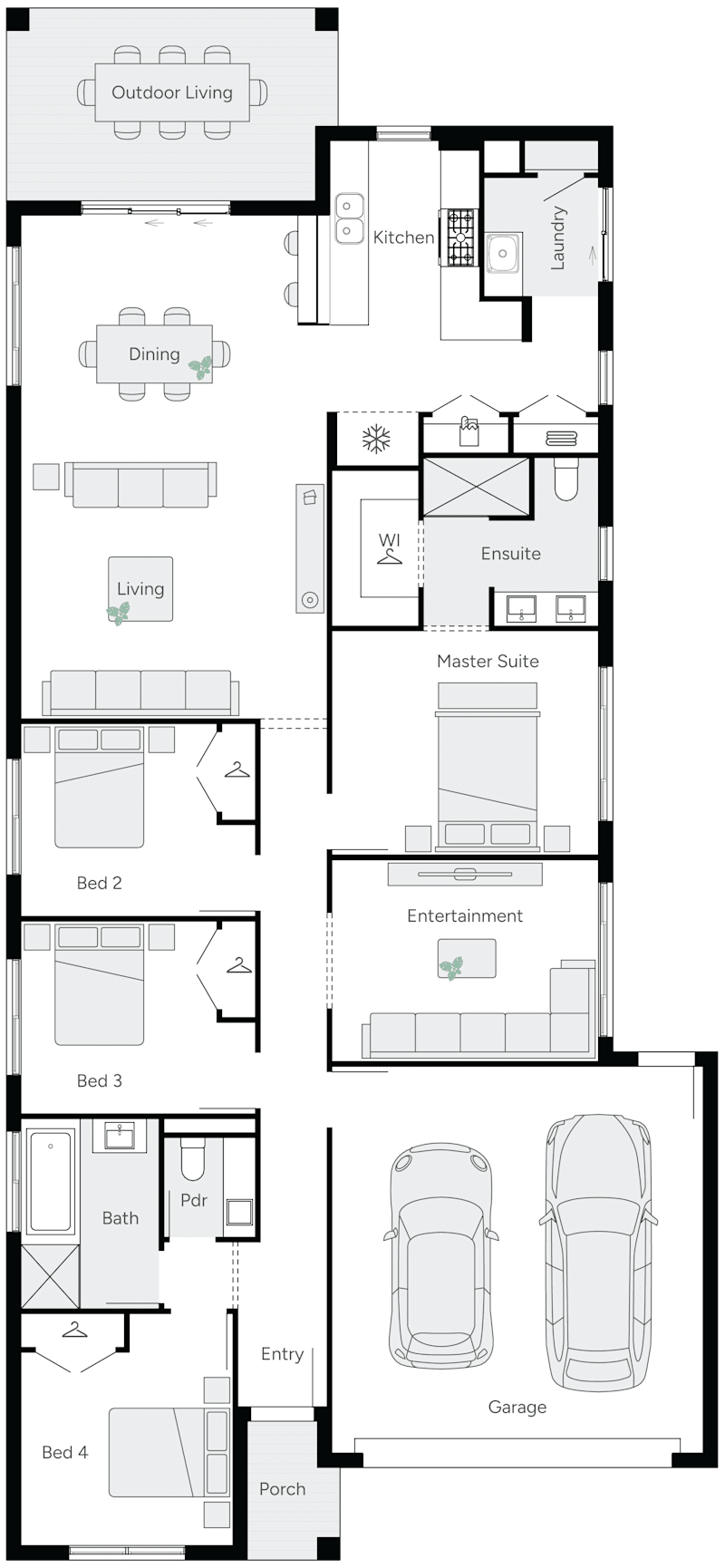 Jamieson 24 Single Storey House Floor Plan