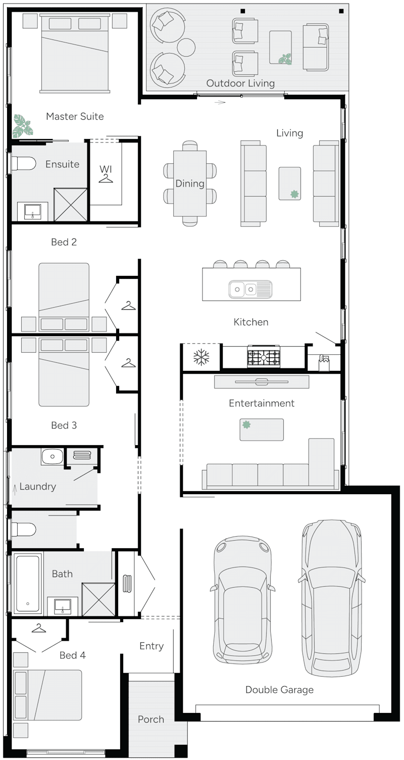Peace 22 Single Storey House Floor Plan