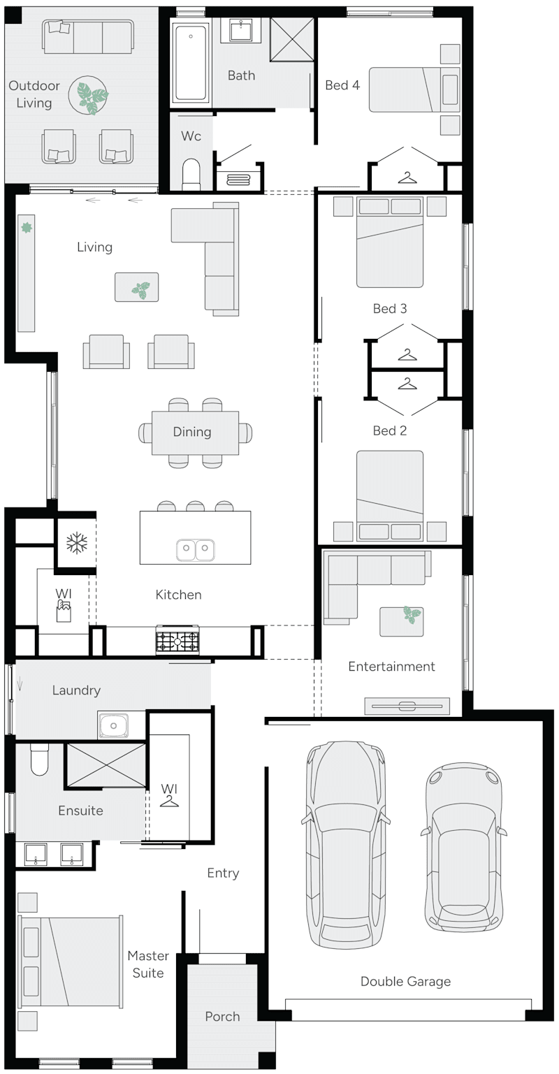 Jemimah 24 Single Storey House Floor Plan