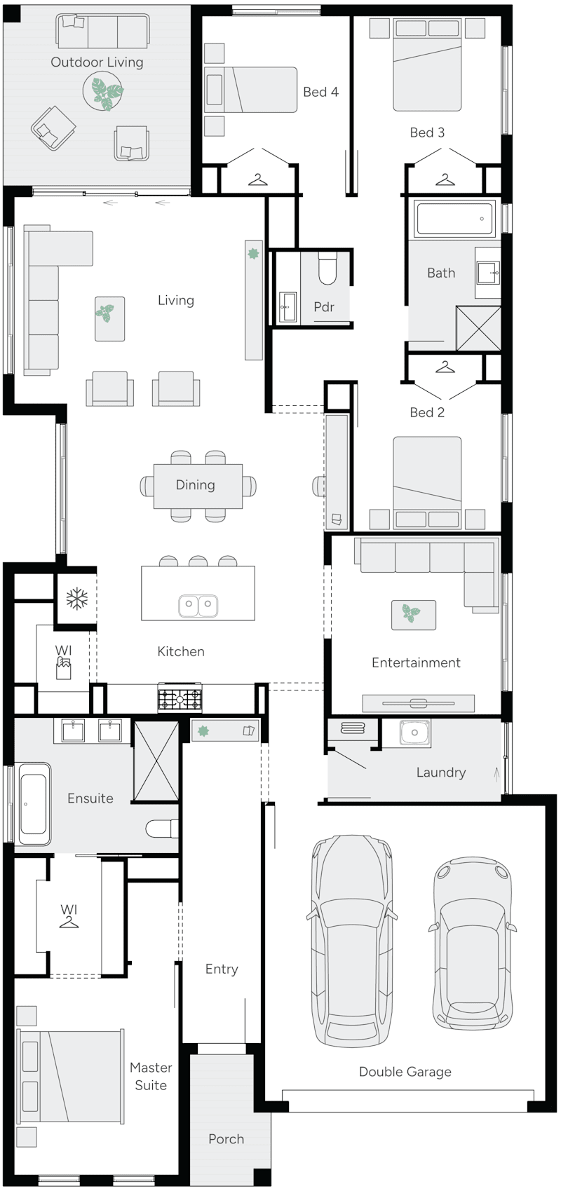 Jemimah 26 Single Storey House Floor Plan