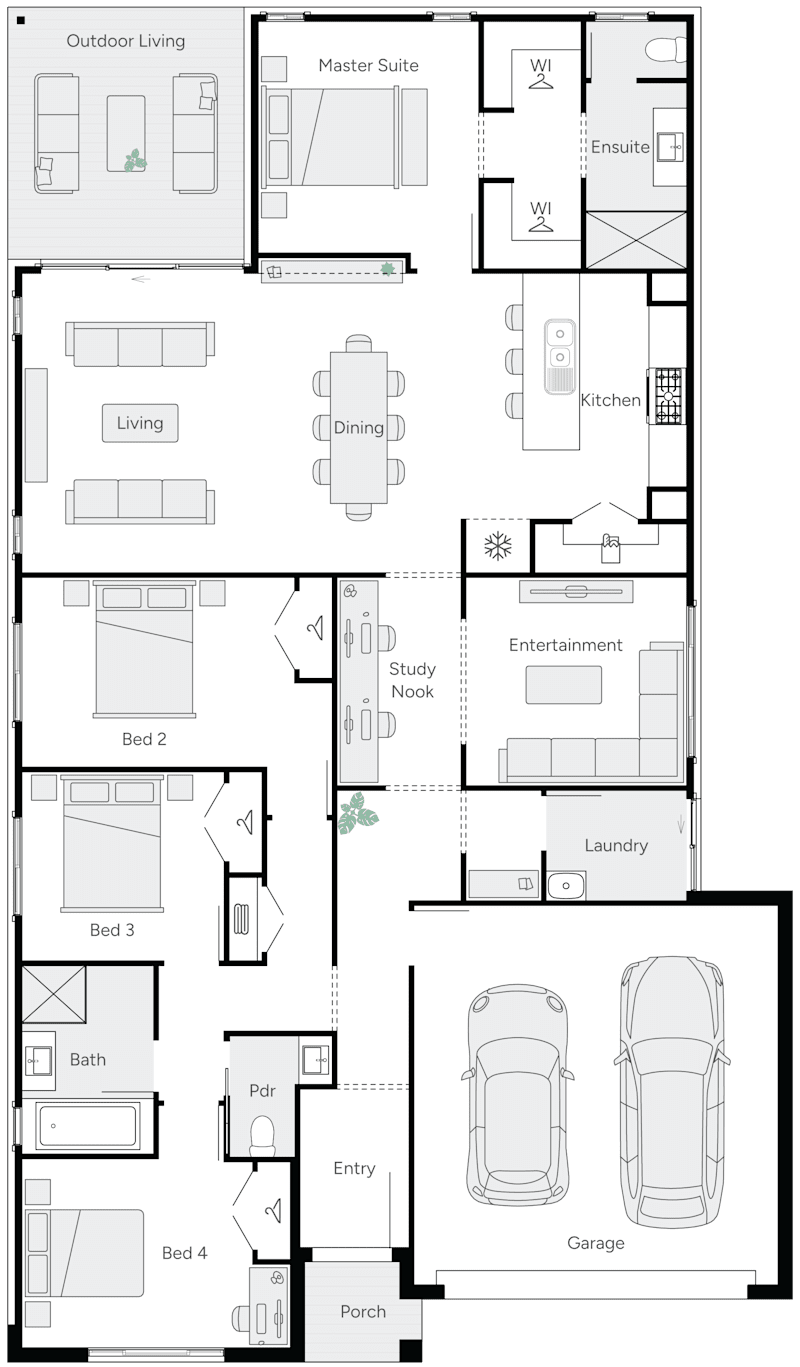 Journey 26 Single Storey House Floor Plan