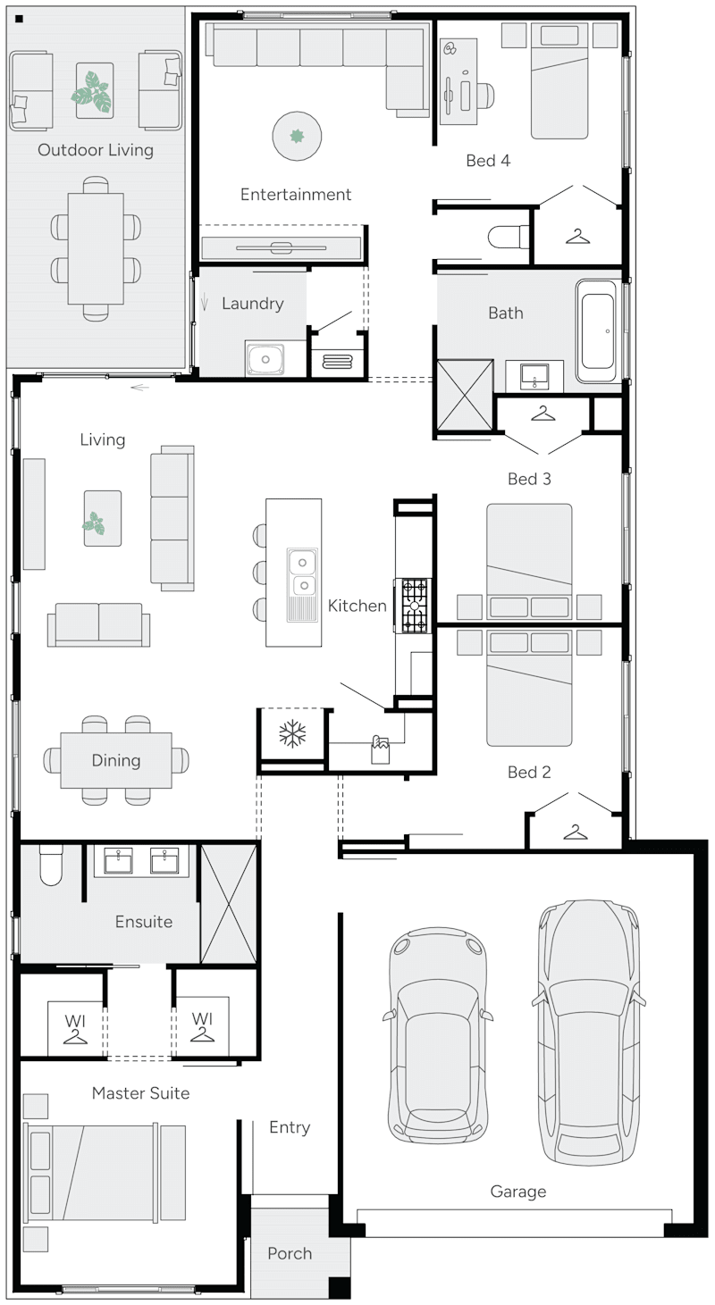 Kaiya Single Storey House Floor Plan