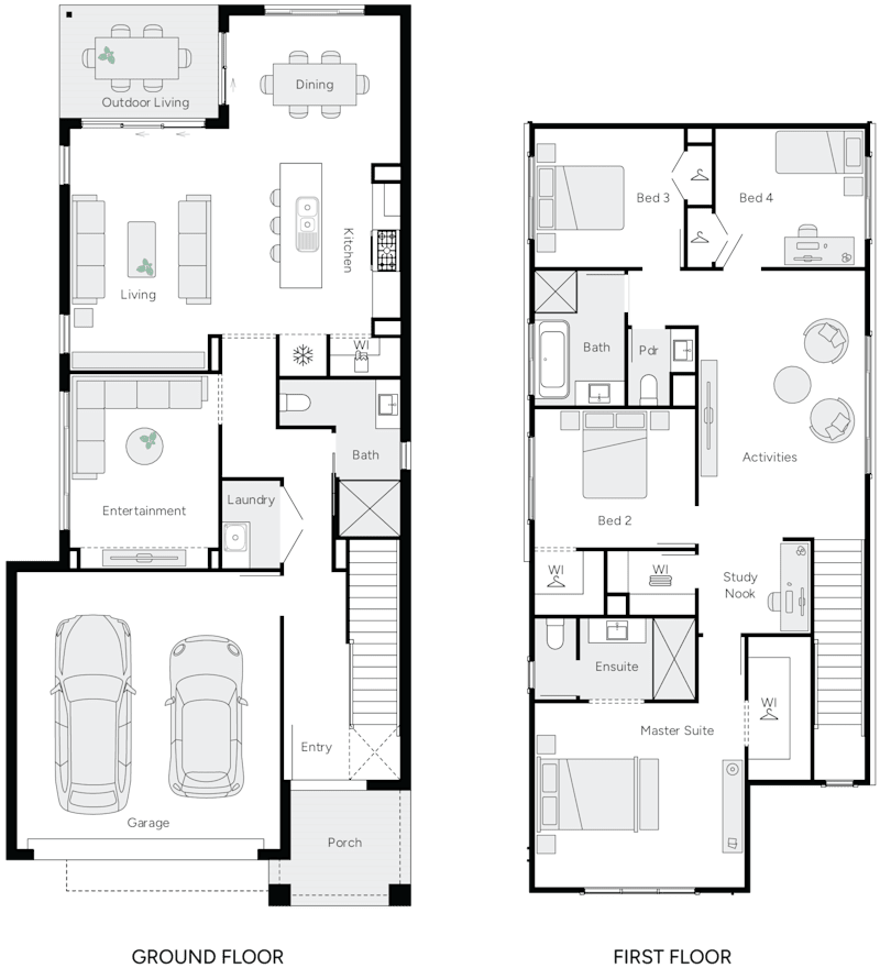 Lake 29 Double Storey House Floor Plan