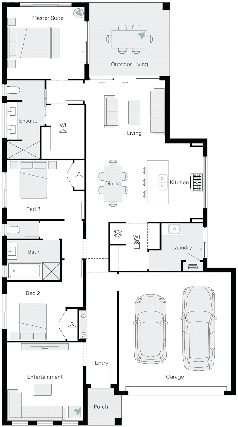 Lola 23 Single Storey House Floor Plan