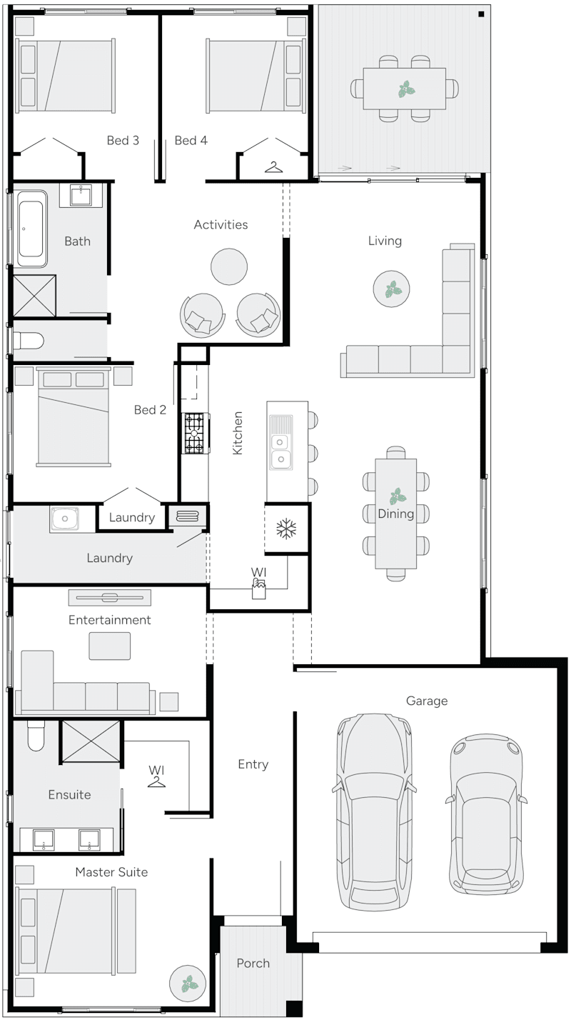 Maple 26 Single Storey House Floor Plan
