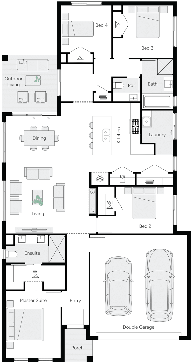 Meridian 23 Single Storey House Floor Plan