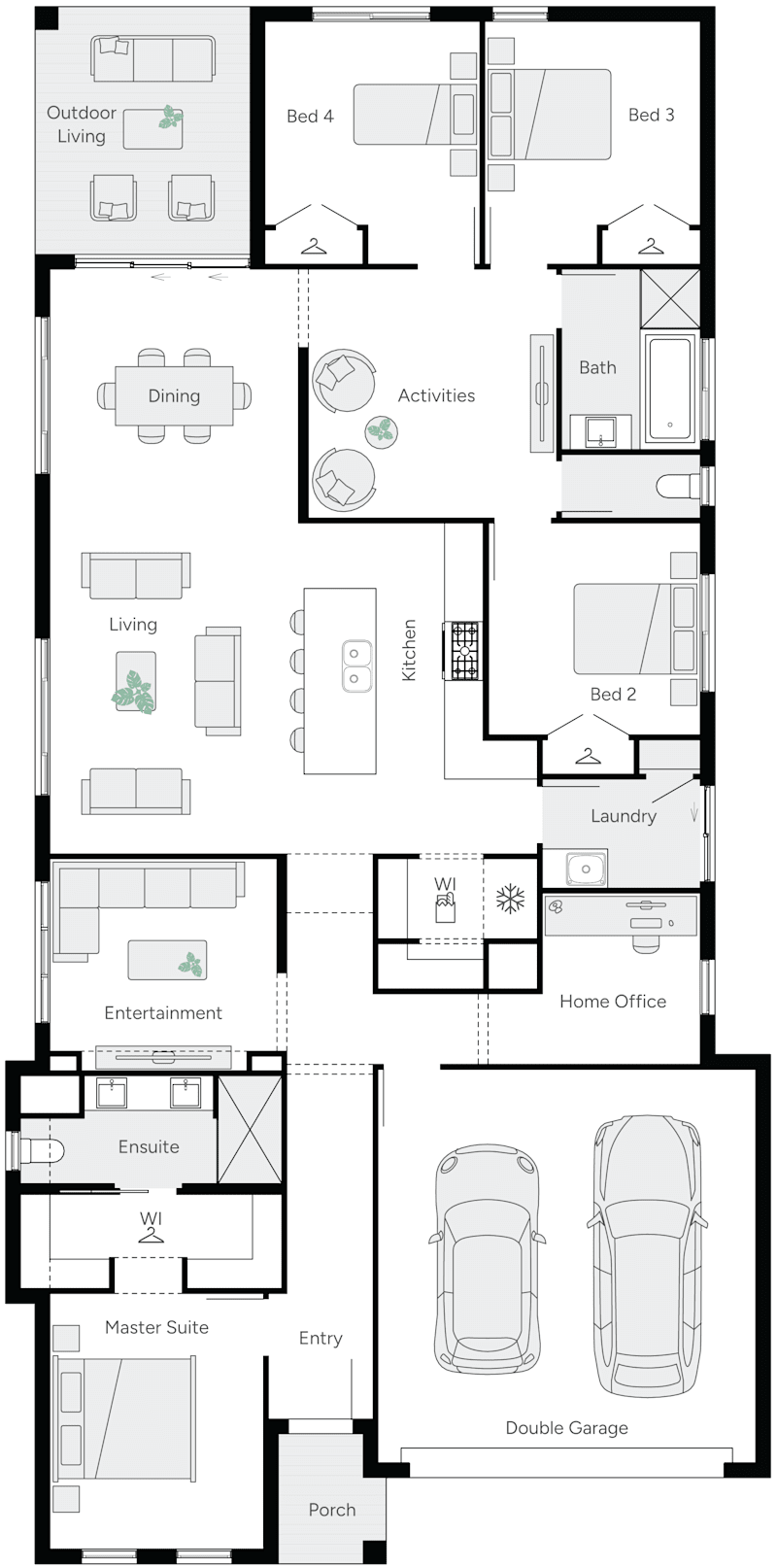 Meridian 27 Single Storey House Floor Plan
