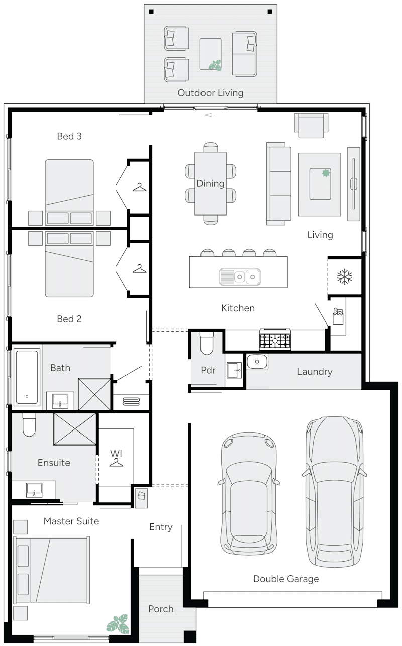 Miracle 19 Single Storey House Floor Plan