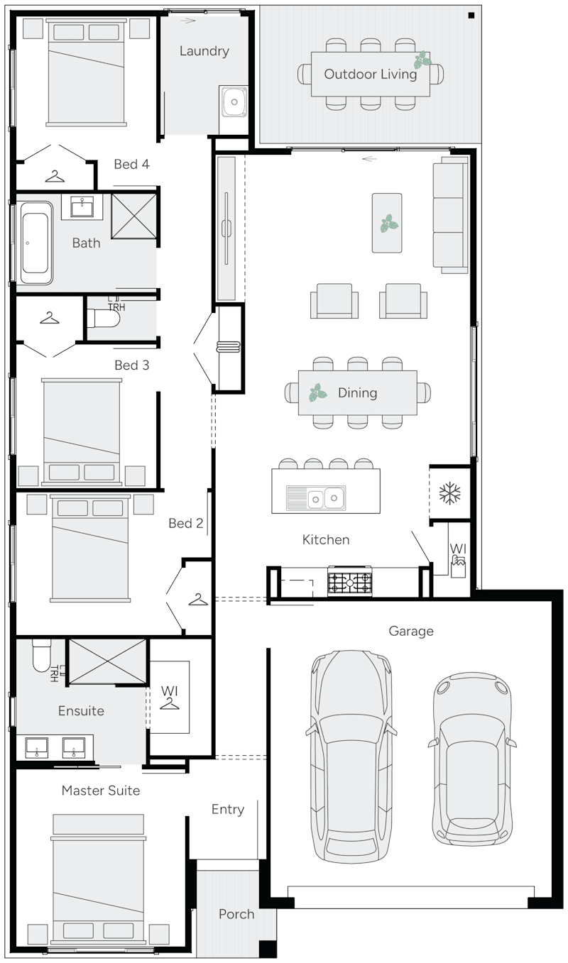 Misty 21 Single Storey House Floor Plan