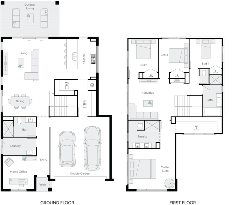 Monterey 30 Double Storey House Floor Plans