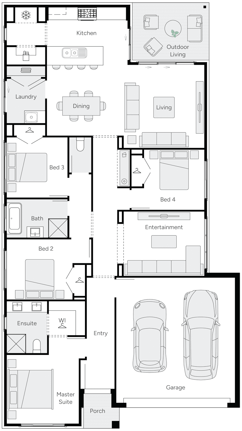 Breeze 22 Single Storey House Floor Plan